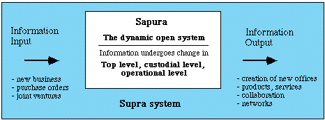 Information exchange in the open system of Sapura