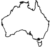 Map - Australia- shows Richmond in Melbourne, Vic